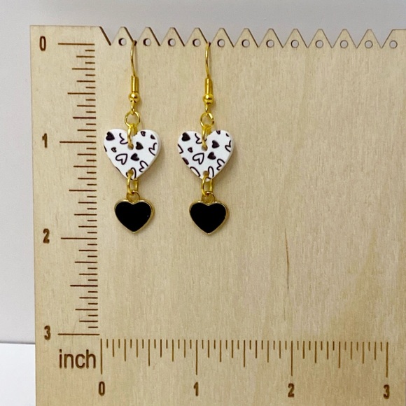 Valentine Heart Earrings, Heart Dangle Earrings, Hand Crafted Gifts For Her - Picture 4 of 5